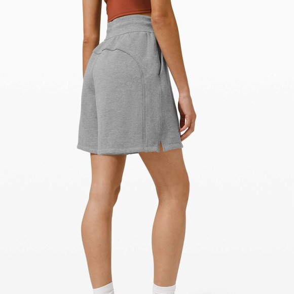 NWT Lululemon All Yours High Rise Short *7" - Heathered Core Medium Grey - Picture 2 of 5